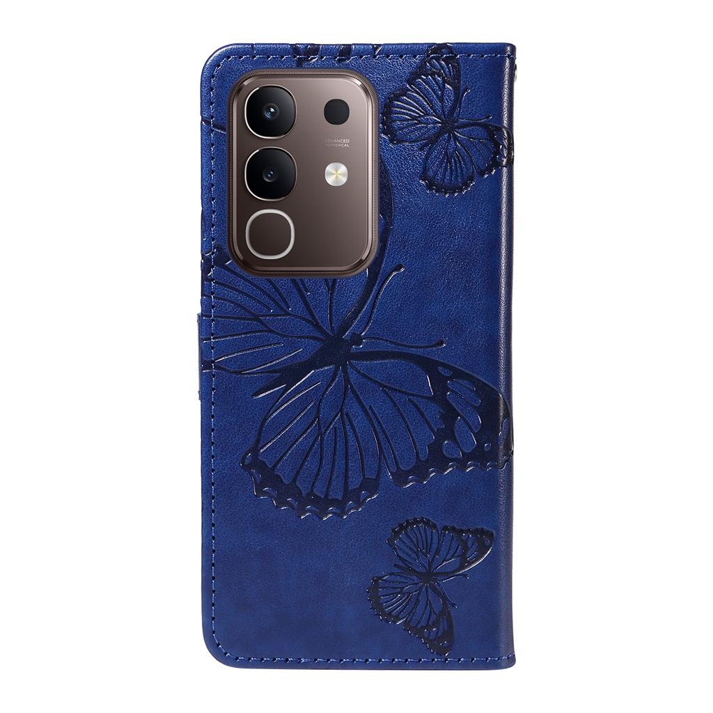 For vivo Y29 4G/vivo T4x 5G/vivo Y300t 5G Wallet Case Floral Butterfly Imprinted Leather Phone Cover Stand