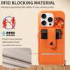 Anti-theft RFID Zipper Card Holder Phone Case Compatible with Apple 15 Pro Max, Crossbody Protective Cover, Fingerprint-resistant