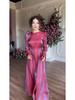 2024 Satin Elegance: Shiny Solid Color Saudi Dress Skirt with Large Hem