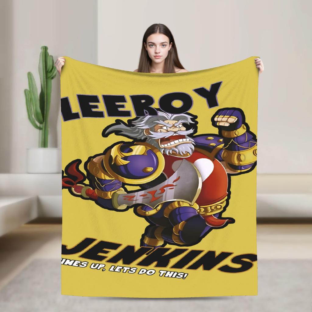 World of Warcraft Game Flannel Blankets Super Warm Throw Blanket for Outdoor Travel Office Aesthetic Bedspread Sofa Bed Cover