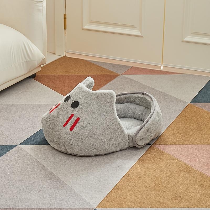 New Semi-enclosed Cat Kennel Winter Warm Slippers Pet Kennel All-season Universal Breathable Non-slip Gray Dog Kennel