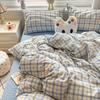 Thickened twill abraded four-piece set cartoon cute printed student dormitory bed sheet quilt set three-piece set
