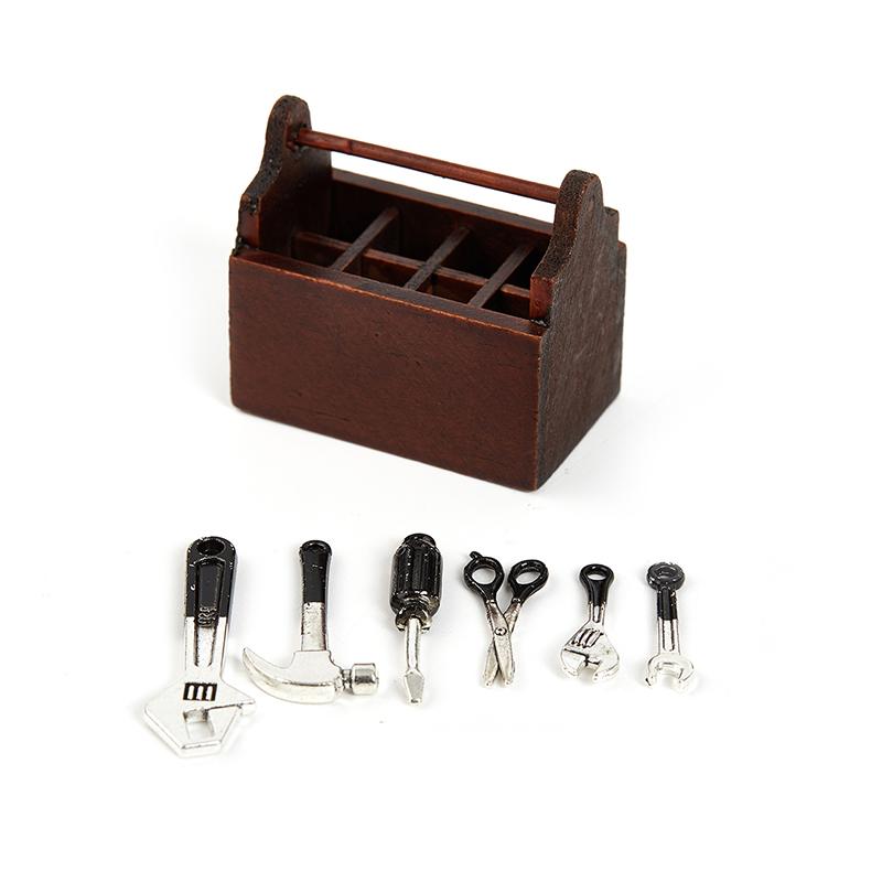 Mini Repair Tools Simulation Toolbox Model Toys for Doll House Decoration 1/12 Dollhouse Miniature Accessories