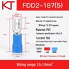 KT Keshitong Female Pre-insulated Terminal 6.3 Spade Terminal Cold Crimp Wiring FDD2-110/187/250/205/312