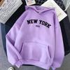 Fall New York NewYork Alphanumeric Hoodie Kawaii Funny Women's Sweater Couple Hoodie