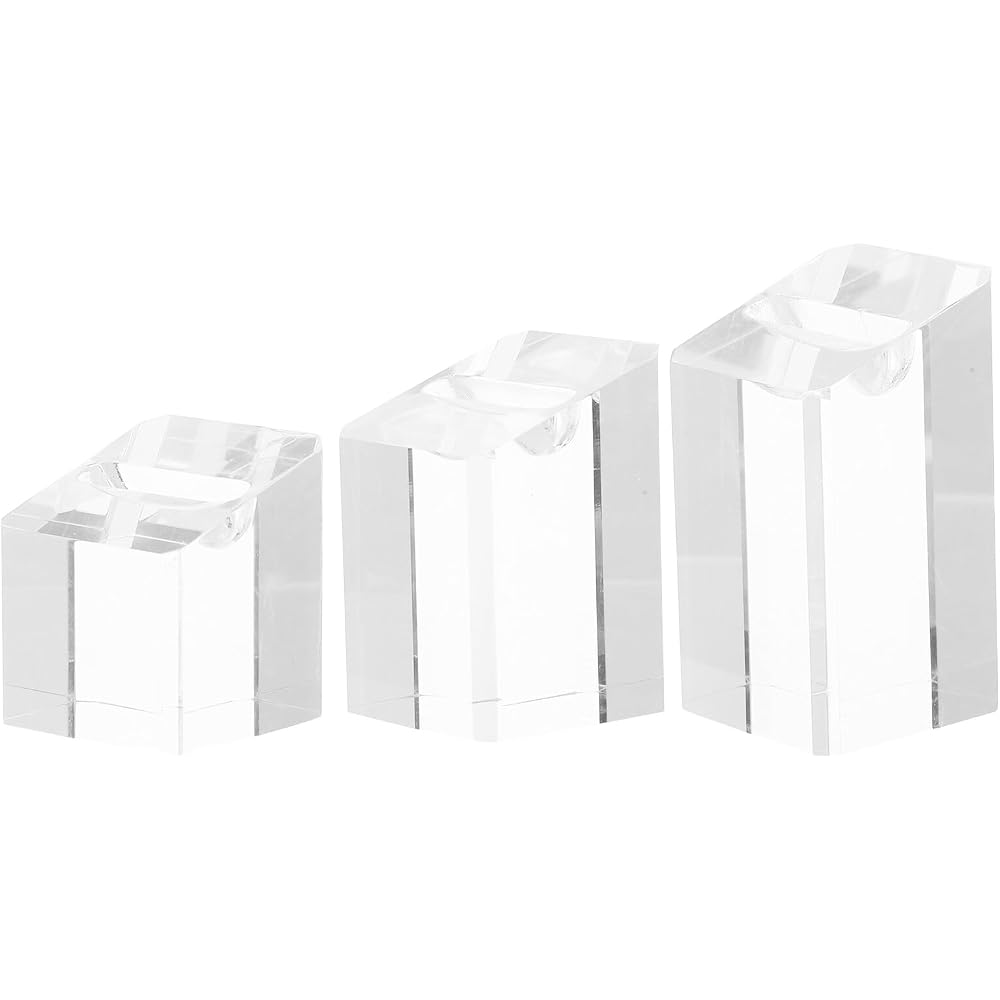 Mikikit acrylic ring display holder transparent single slot ring stand jewelry sale ring display ...