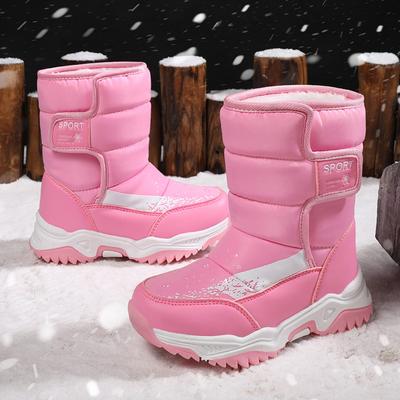 Stivali da neve invernali stivali di cotone a collo alto per ragazzi e ragazze stivali di cotone caldi
