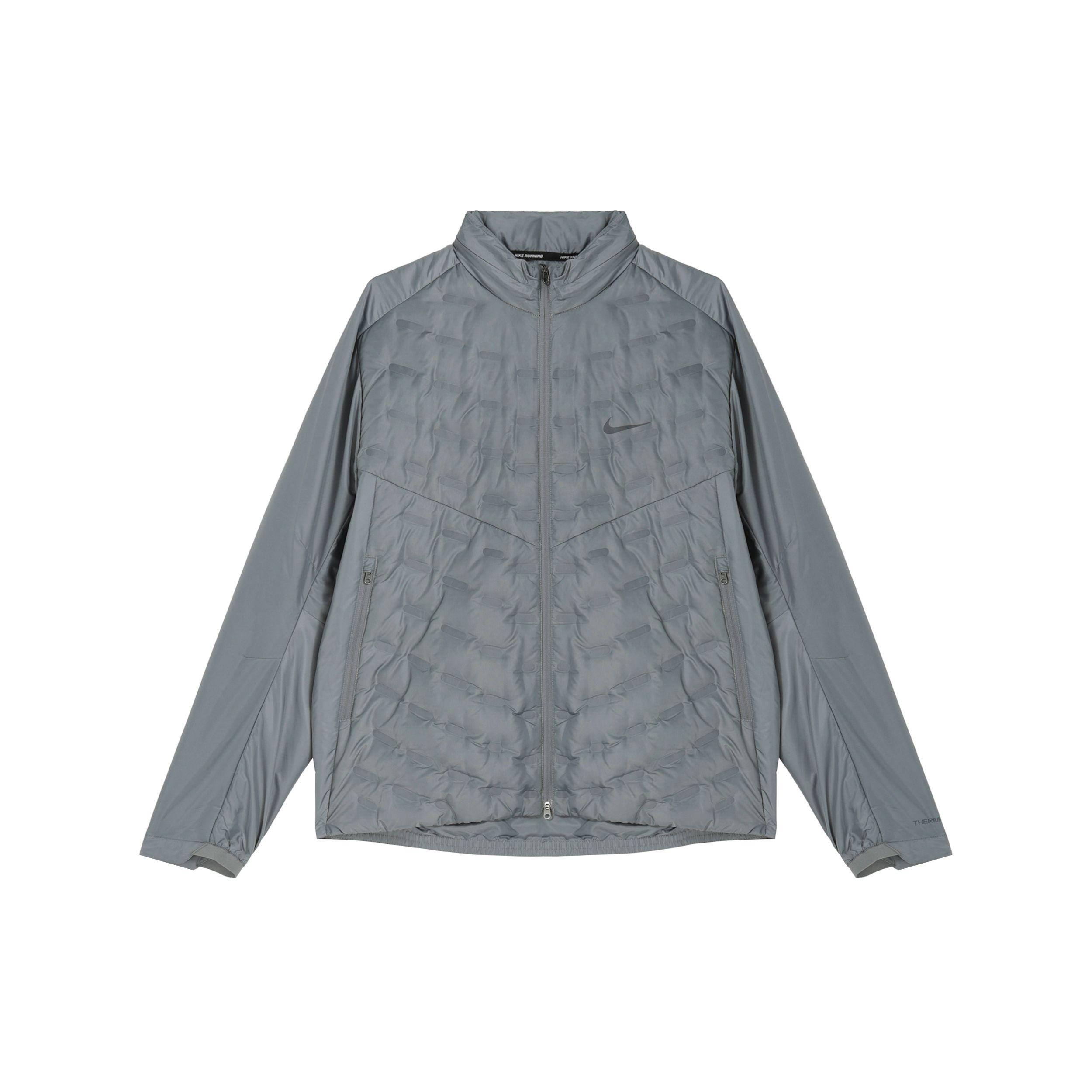 

Повседневная спортивная куртка с длинным рукавом Nike в стиле пэчворк-стойка, мужская верхняя одежда дымчато-серого цвета FB7557-084 L