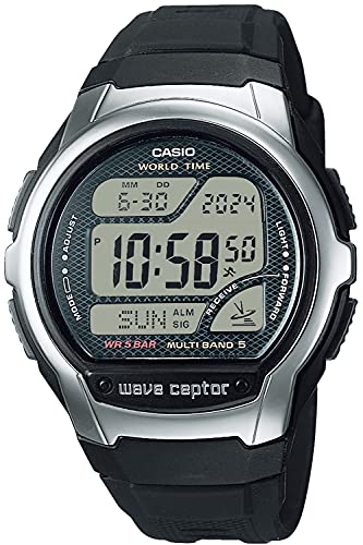 

Casio Wave Ceptor WV-58R-1AJF Men s Radio-Controlled Watch, Black (Official Japanese Product)