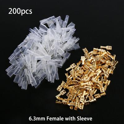 200PCS Durable Durable Cable  200pcs Crimp Terminal Insulated Wire Butt Connector Electrical