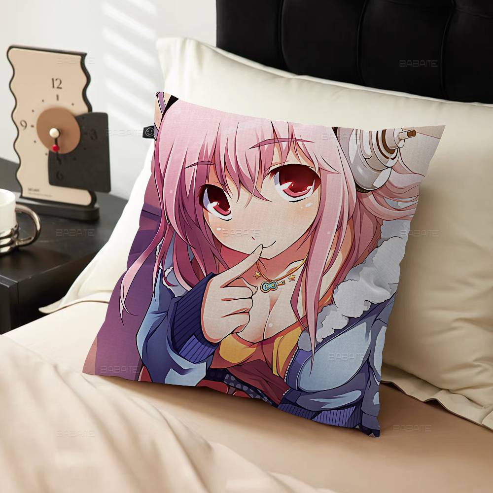 Super Sonico Manga Anime 45*45cm Cushion Cover Pillow Cover Decor Pillowcase Home Pillowcase for Couch Pillow
