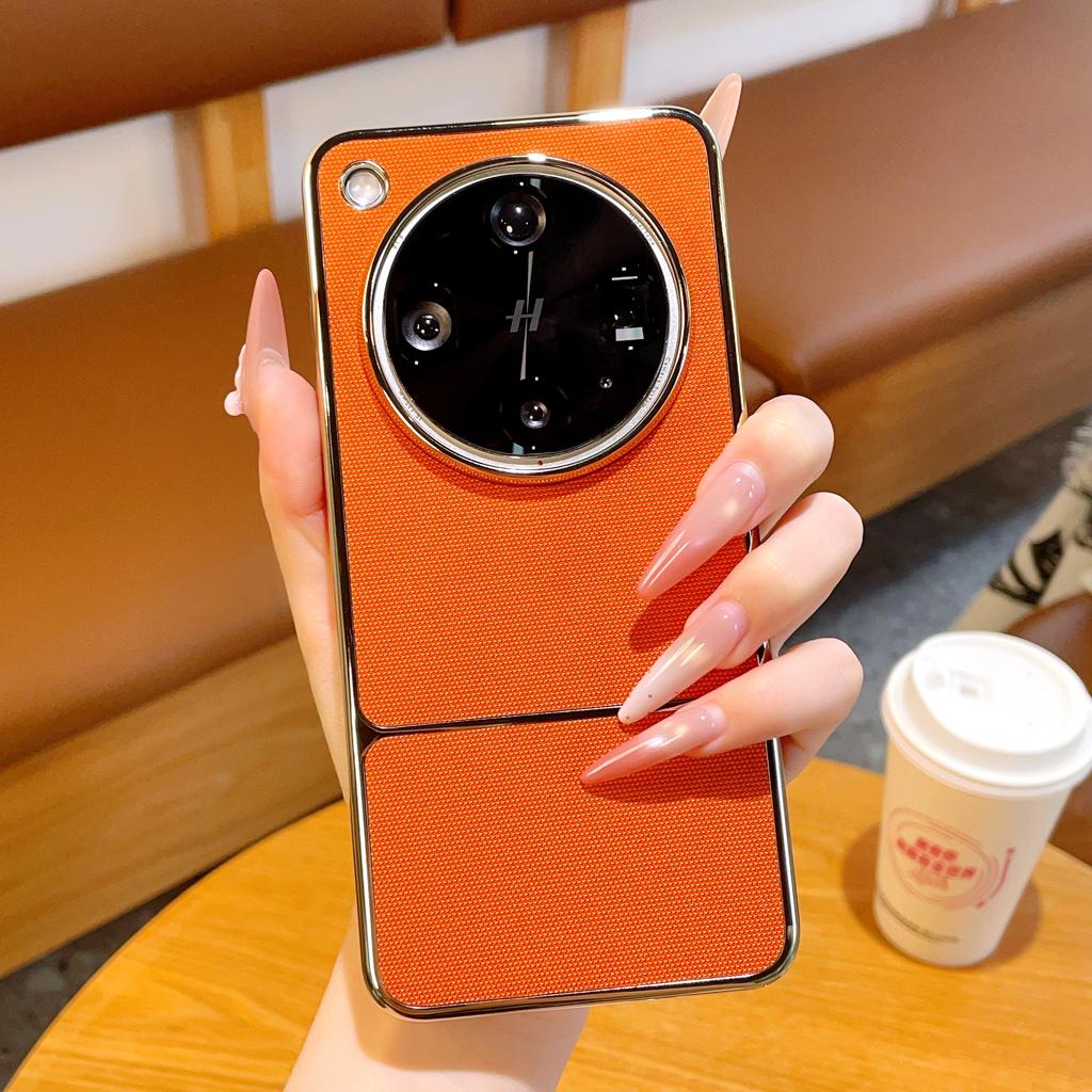 Luxury Electroplated Woven Leather Case For OPPO Find X8 Ultra/X8 Pro/X8 X8s+ Built-in Magnetic Fashionable High-End Side Cover