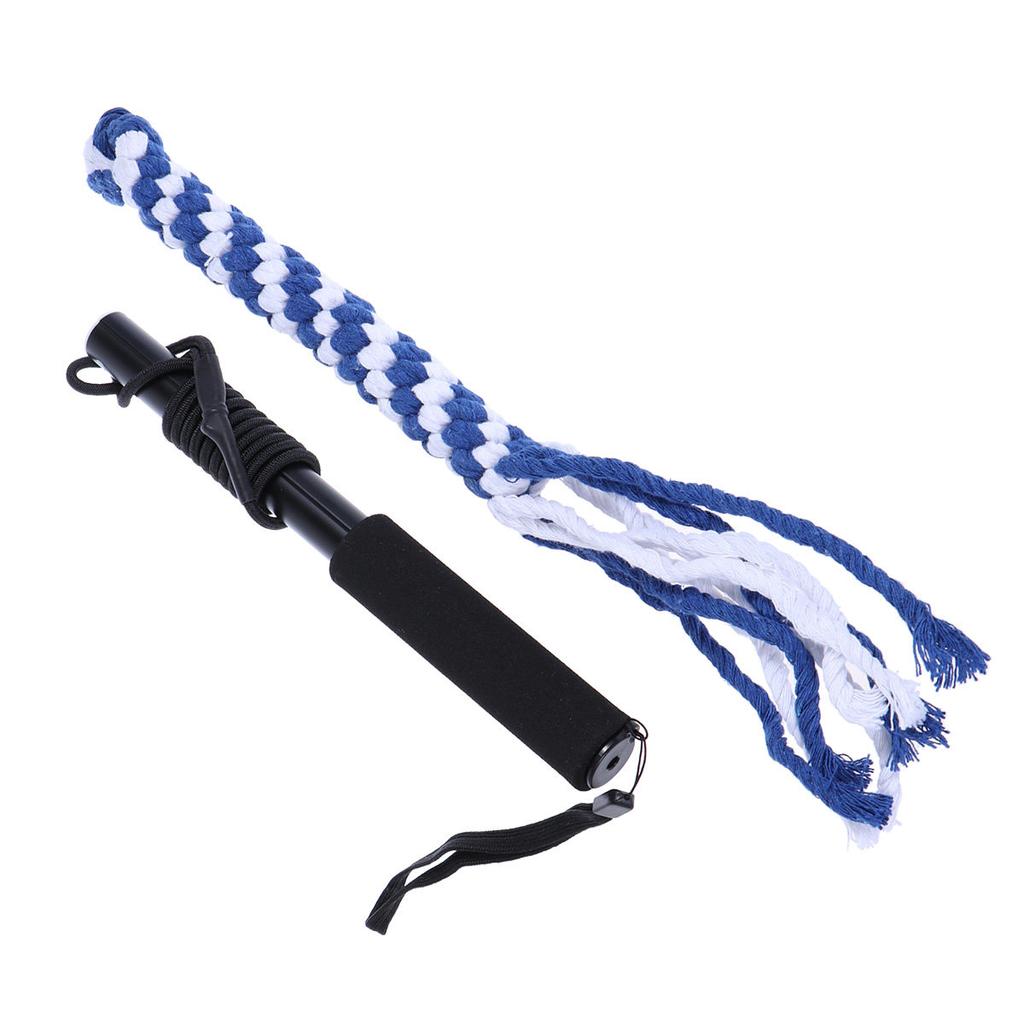 Interactive Dog Training Flirt Pole Size S Black Extendable Cotton Rope Chasing Tail Exerciser Pet Teaser Pole