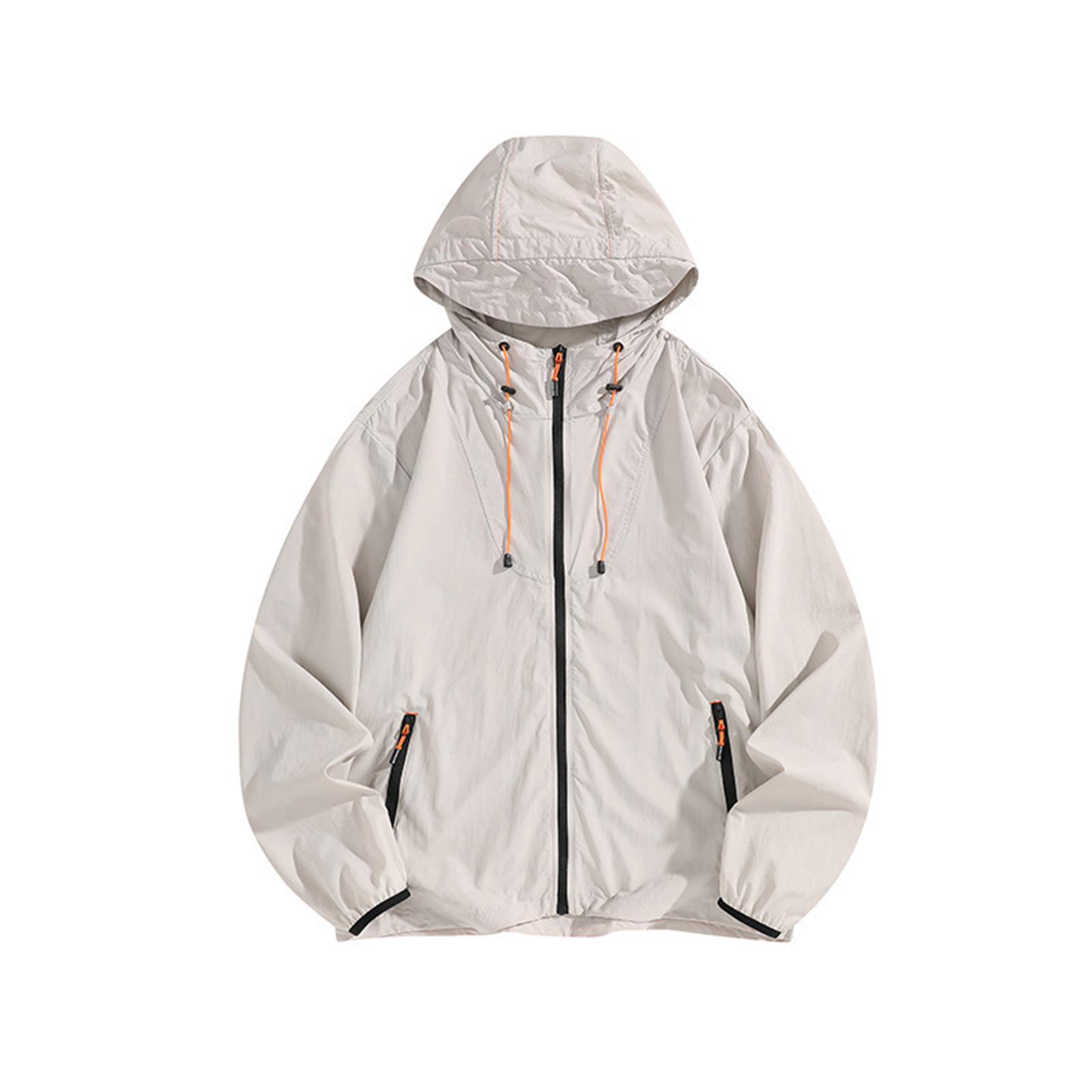 

Men s And Women s Hoodie Breathable - Thin Coat Sunscreen L бежевый