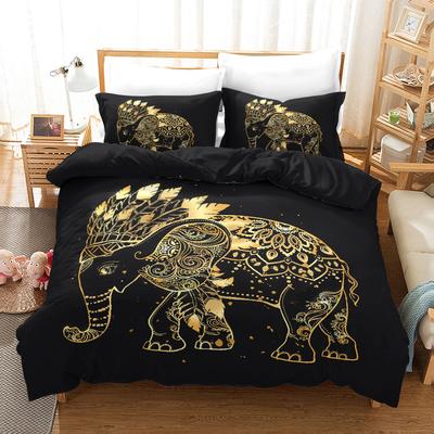 Bohemian Elefant Bettwäsche-Set Boho Tribal Exotisch Polyester Bettbezug Für Männer Frauen Kinder 3D Elefant Lebensbaum Bedruckt