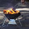NANGOGEAR (Nanko Camping Gear) Stainless Steel Fire Pit, Medium, Compact, 2-Way, Hard-Type Grill with Canvas Case, 11107 (MT-2)