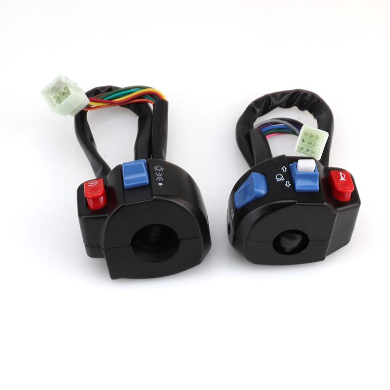 Aluminum 22mmATV Motorcycle Switches Motorbike Horn Button Turn Signal Electric Fog Lamp Light Start Handlebar Controller Switch