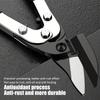 Heavy-Duty Tin Snips - Cr-V Steel Metal Cutter for Thin Steel Plates, Ergonomic Anti-Slip Grip, Light Gray/Black