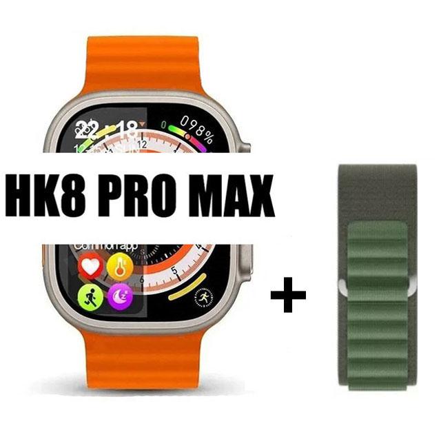 Ceas inteligent original Hk8 Pro Max, pentru bărbați, seria 8, 49 mm, 2,2 inci, cu reîmprospătare ridicată, ecran Rtae, Nfc Compass Game Smartwatch pentru Apple Iphone