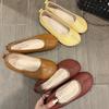 New pedal single shoes shallow mouth pig's trotters versatile 2025 soft sole casual fashion Doudou grandma flat women's shoes