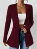2025 European Autumn/Winter V-neck Single-button Solid Color Long-sleeved Blazer