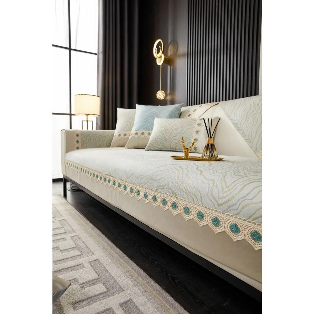 

Подушка для дивана из шенилла Light Luxury Four Seasons Universal, утолщенная подушка для сиденья, нескользящая, скандинавская, простая, ленивая, чехол для дивана 70X70