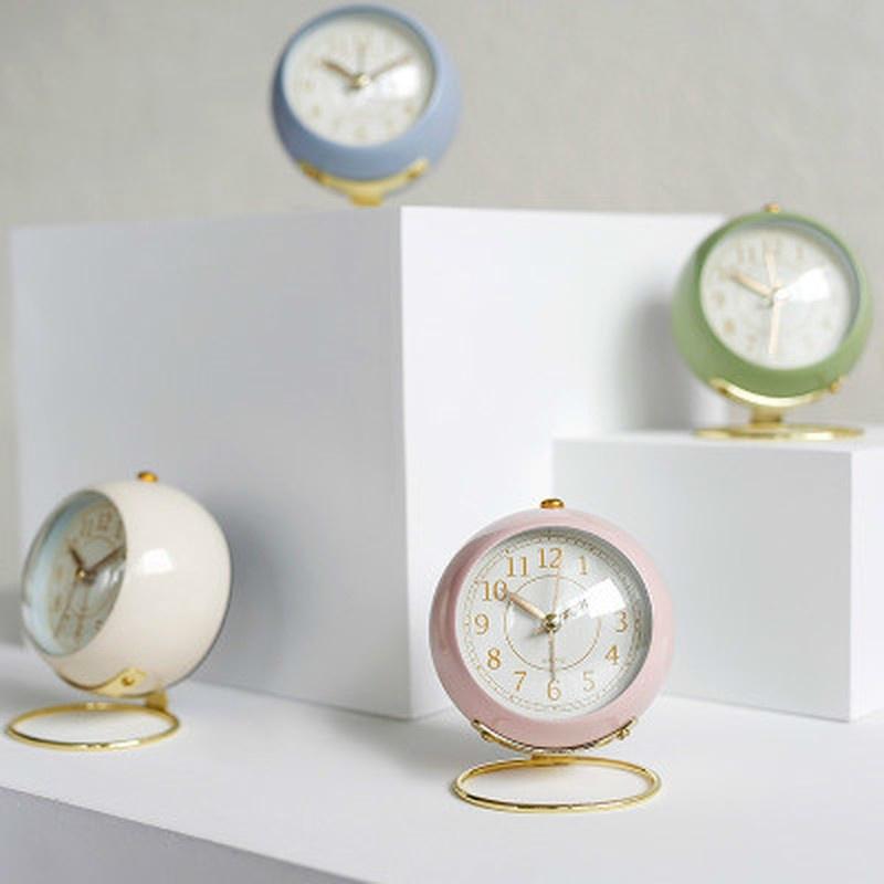 Nordic Office Desktop Small Alarm Clock Student Bedroom Bedside Mute Digital Personality Simple Tabl