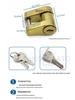 Gold 1/4" Copper Plated Tow Hitch and Coupler Lock for Trailers and RVs