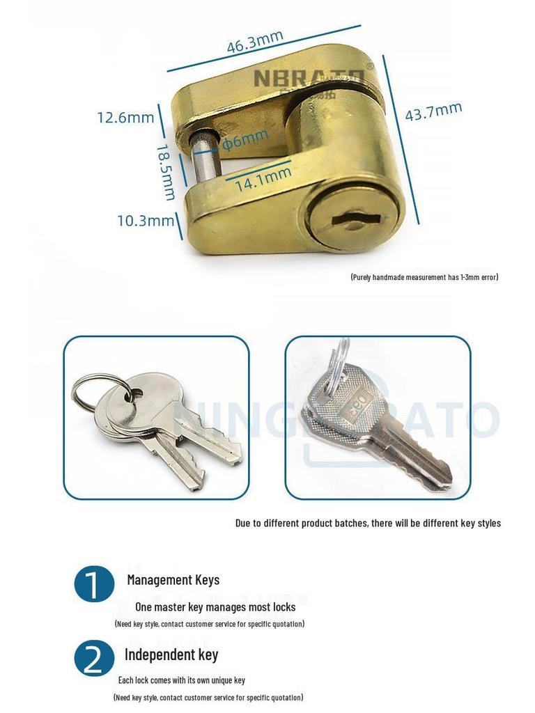 Gold 1/4" Copper Plated Tow Hitch and Coupler Lock for Trailers and RVs