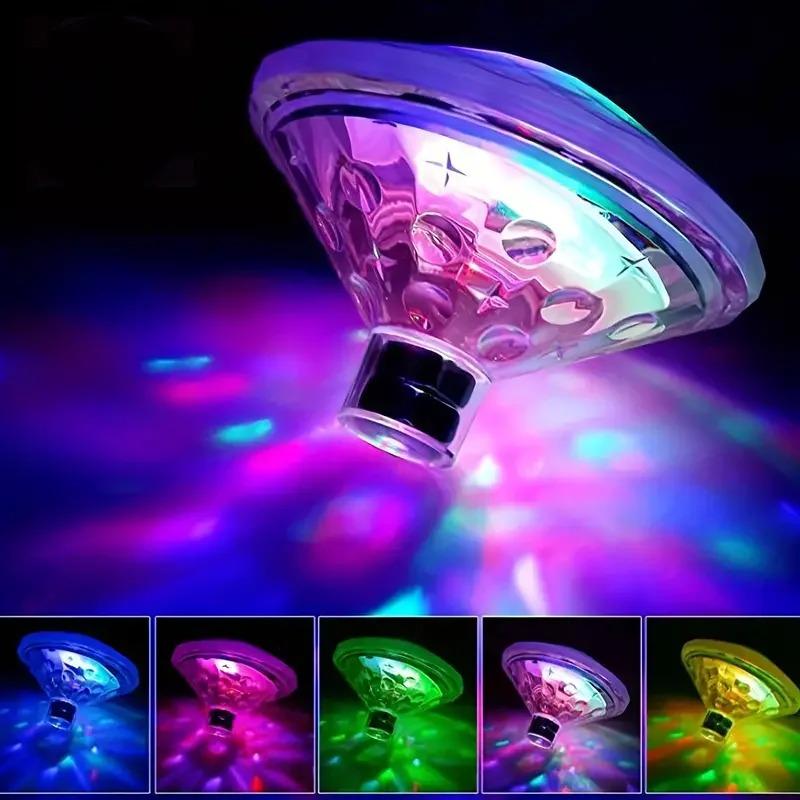 LED Waterproof Floating Underwater Pool Light RGB Disco Glow Show Lamp for Swimming Pool Hot Tub Spa Bath Party Festival Decor Lighting