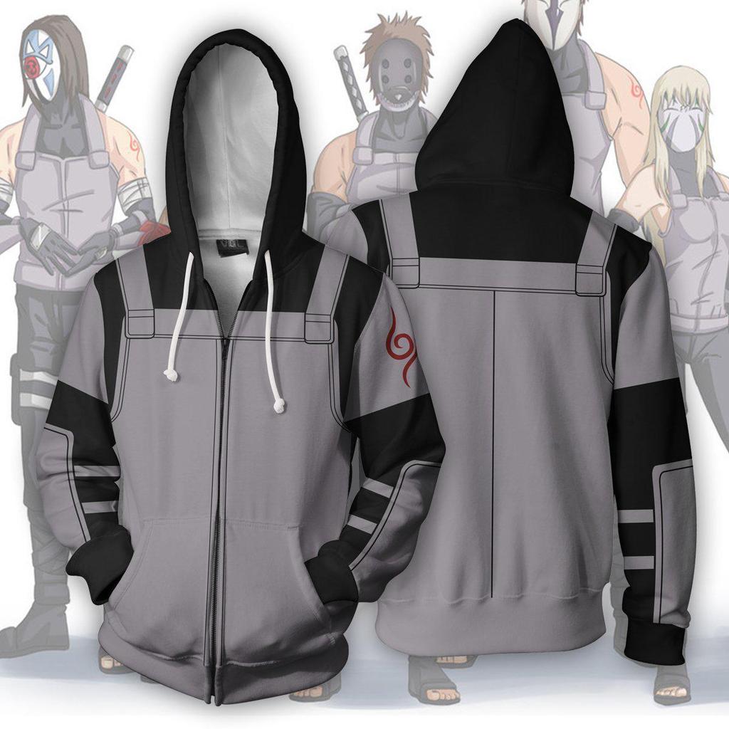 Naruto 3D-Druck Hoodie für Paare - Frühling/Herbst Stil Sportbekleidung