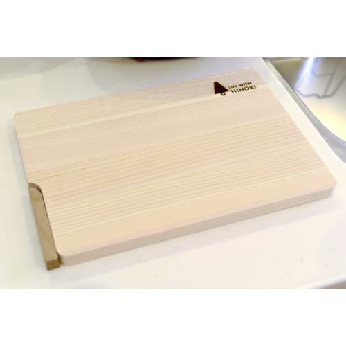 Umezawa Wooden Cutting Board, Tono Hinoki (Cypress), Freestanding, 27 x 18 x 1.5 cm (11.2 x 7.2 x 0.5 inches), Made in Japan, 444301