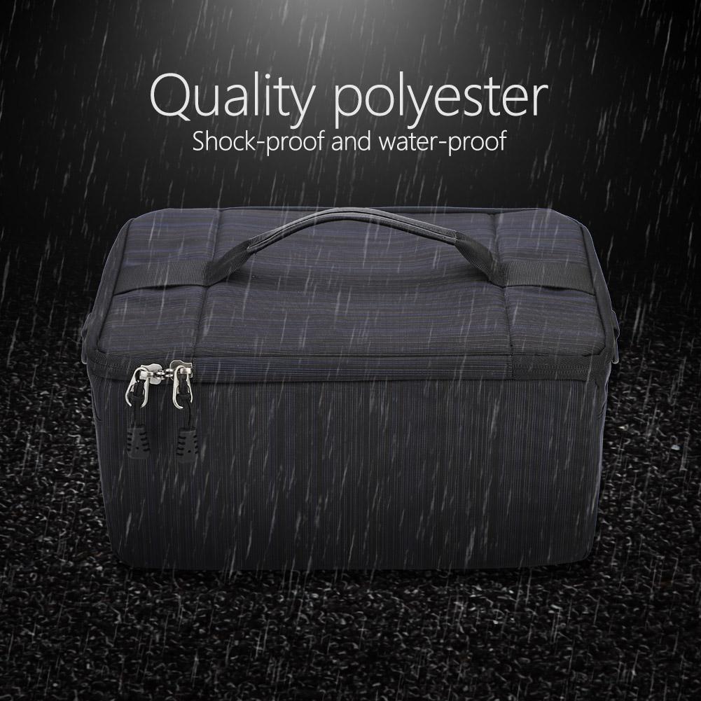 Fordable Protective Insert Partition Handle Camera Lens Bag Case Pouch (Black)