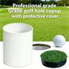 Golfbecher mit Abflusslöchern und Kunstrasen-Becherabdeckung Regen- und Schmutzgeschützt Golf-Lochschutz Mehrzweck