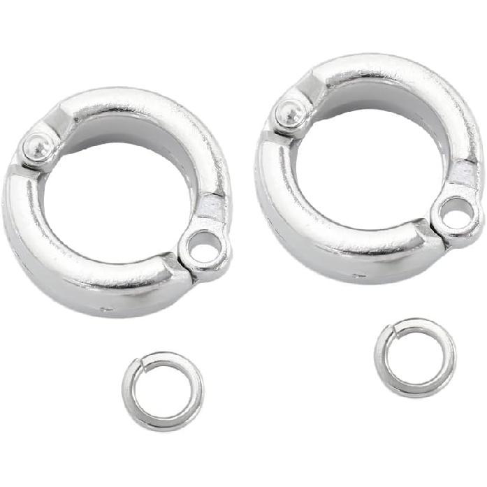 2Pcs Silver Parrot Foot Rings, Bird Leg Rings Metal Bird Foot Ring Outdoor Fly Training Parrot Leg Bands Birds Opening Clip(Inner Diameter 5.5 mm),