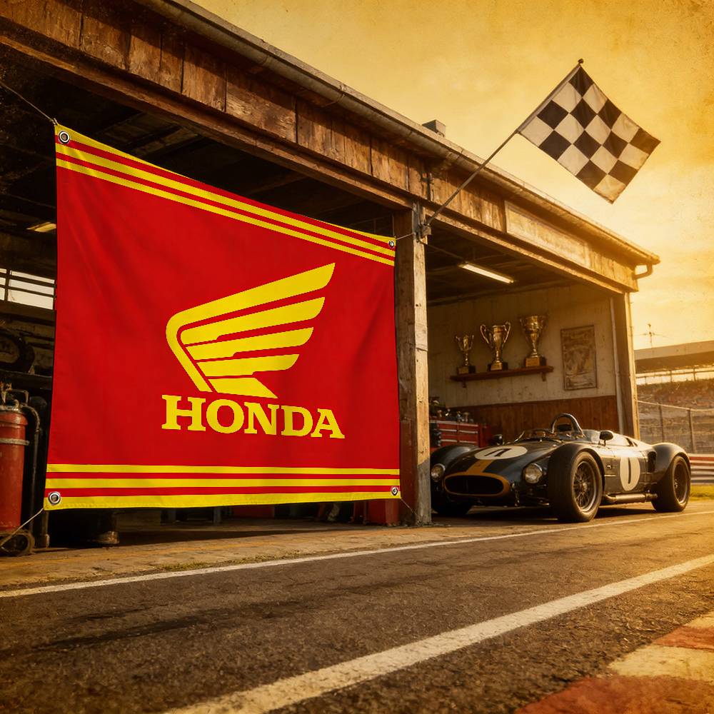 Motorcycle For HONDA Flag 120g Polyester Sublimation Print Durable Hanging Banner Home Decor Gift XK6