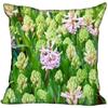 Hyacinth Flowers Pillow Case For Home Decorative Satin Pillows Cover Invisible Zippered Throw PillowCases 45X45cm 11-4