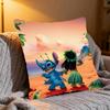 L-Lilo CartoonS-Stitchs Pillow Case Cushion Cover Soft Cute Throw Pillow Case For Car Sofa Pillowcase Polyester With Zipper