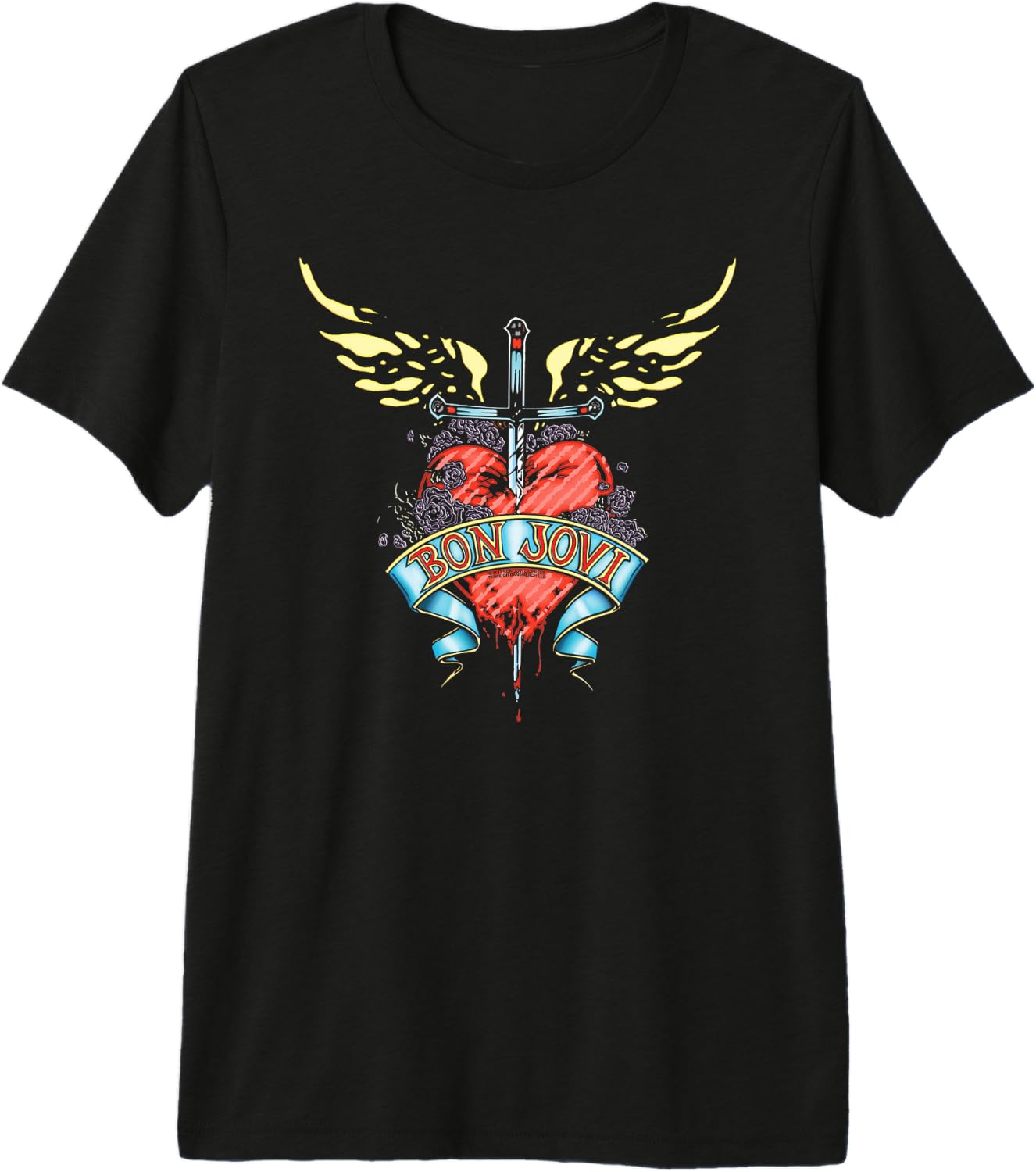 Bon Jovi Heart Wings Sword T-shirt XXXXL