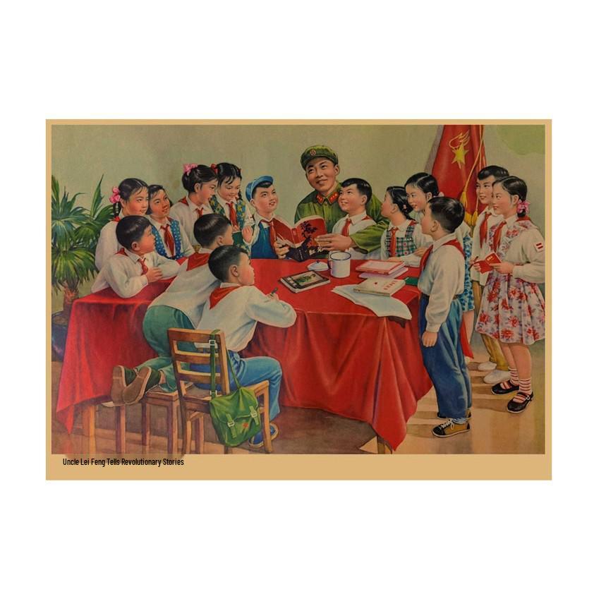 Young Pioneers Diligent Study Retro Poster - Cultural Revolution Inspiring Decor