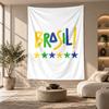 Decorative Tapestry,Brazil National Football Team Printed Wall Art, Lightweight Wall Hanging For Bedroom Background