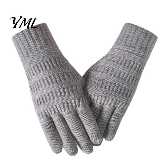 Outdoor Work Gloves for Winter Knitted Touchscreen Men Women, Warm Thermal Gloves, Thickened Stretchy Soft Knit Accessories Plush Lining Mittens Cold