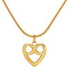 Stainless Steel Heart Infinity Pendant Necklace Plated 18K Gold Wind Niche Snake Chain Necklace Nc-2435