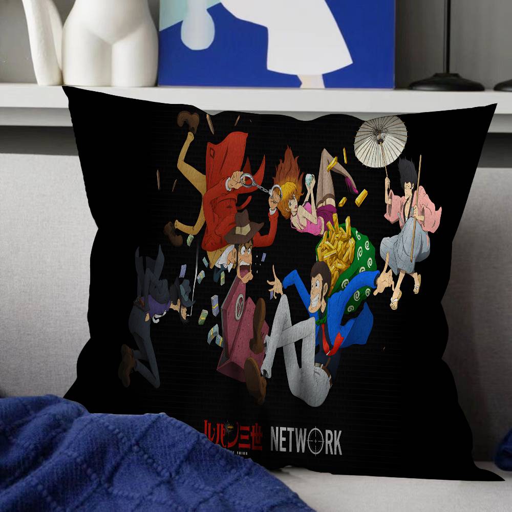 Adventure Story LLupin The Third Cushion Cover Car Throw Pillow Case For Sofa Car Christmas Gift xcm xcm