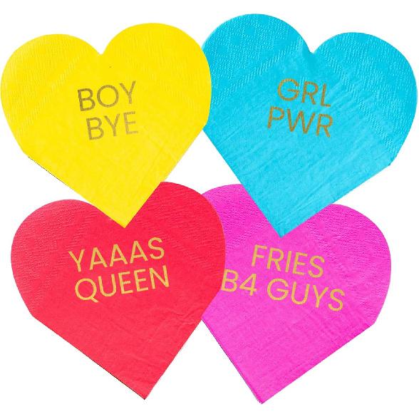 Galentines Gang Cocktail Napk 52 Pcs, Galentines Day Decorations For Party, Perfect for Celebrations, Events, and Party Decor Ideas Sassy Galentine s