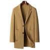 Cashmere Coat Men's Medium and Long Thickened Business Woolen Wool Slim Jacket