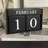 1PC Vintage Wooden Perpetual Desk Calendar Block Planner Permanent Desktop Organizer DIY Agenda.