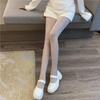 Summer Ultra-thin Sexy Invisible Transparent Jacquard Women's Bow Leg Socks Stockings Red Love Polka Dot Pantyhose