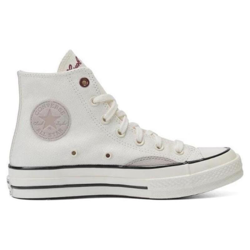 Converse Chuck 70 Comfortable & Versatile Wear-Resistant Balanced Sweat Absorption High-Top Espadrilles Unisex White
