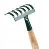 KADAX Metal Garden Rake 6-Tine Handle